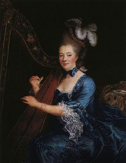 Francois-Hubert Drouais Portrait of Genevieve Rinteau de Verrieres, Mistress of Maurice de Saxe